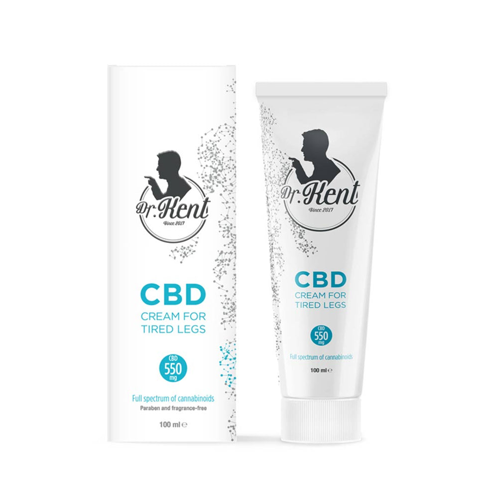 Dr Kent Cream for Tired Legs  with CBD 550mg CBD  100ml 70% Off BBE 31.10.2021